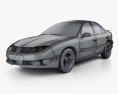 Pontiac Sunfire 2005 3D 모델  wire render