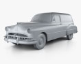 Pontiac Streamliner Six セダン Delivery 1949 3Dモデル clay render