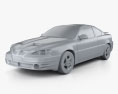 Pontiac Grand Am coupe 2005 3d model clay render