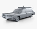 Pontiac Bonneville 旅行車 救护车 Kennedy 1963 3D模型 clay render
