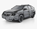 Pontiac Aztek HQインテリアと 2005 3Dモデル wire render