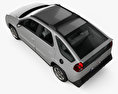 Pontiac Aztek 인테리어 가 있는 2005 3D 모델  top view
