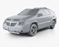 Pontiac Aztek con interni 2005 Modello 3D clay render