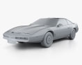 Pontiac Firebird KITT 1982 3D 모델  clay render