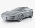 Pontiac Firebird Trans Am 2002 3D 모델  clay render