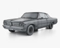 Pontiac GTO 컨버터블 1964 3D 모델  wire render