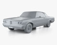 Pontiac GTO 컨버터블 1964 3D 모델  clay render