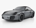 Porsche 911 Carrera Coupe 2012 3d model wire render