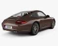 Porsche 911 Carrera S Coupe 2012 3D模型 后视图