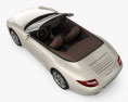 Porsche 911 Carrera cabriolet2012 Modello 3D vista dall'alto