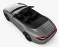 Porsche 911 Carrera 4GTS 敞篷车 2012 3D模型 顶视图