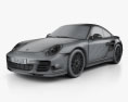 Porsche 911 Turbo S Coupe 2012 3D 모델  wire render