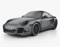Porsche 911 Turbo S 敞篷车 2012 3D模型 wire render