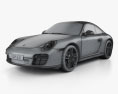 Porsche 911 Carrera Black Edition Coupe 2012 3d model wire render