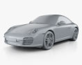 Porsche 911 Carrera Black Edition Coupe 2012 3d model clay render