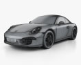 Porsche 911 Carrera Coupe 2014 3D-Modell wire render