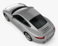 Porsche 911 Carrera Coupe 2014 3D-Modell Draufsicht