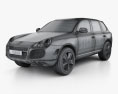 Porsche Cayenne S 2006 3Dモデル wire render