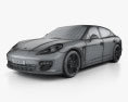 Porsche Panamera 2014 3d model wire render