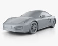 Porsche Cayman 2016 3d model clay render