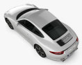 Porsche 911 (991) Carrera 50th Anniversary Edition 2016 3D模型 顶视图