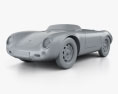 Porsche 550 spyder 1953 3d model clay render