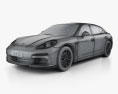 Porsche Panamera 4S Executive 2016 3D模型 wire render