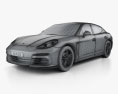 Porsche Panamera Disel 2016 3D 모델  wire render