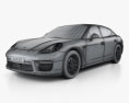 Porsche Panamera GTS 2016 3D模型 wire render