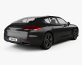 Porsche Panamera Turbo 2016 3D模型 后视图