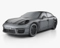 Porsche Panamera Turbo 2016 3d model wire render