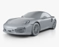 Porsche 911 Carrera (991) Turbo 2015 3d model clay render