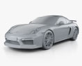 Porsche Cayman GT4 2017 3D модель clay render