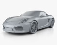Porsche Boxster 981 Spyder 2016 3D模型 clay render