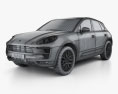 Porsche Macan GTS 2020 3D模型 wire render