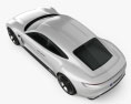 Porsche Mission E 2016 Modello 3D vista dall'alto