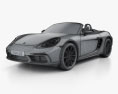 Porsche 718 Boxster 2019 3D模型 wire render