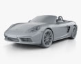 Porsche 718 Boxster 2019 3D модель clay render