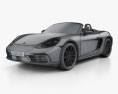 Porsche 718 Boxster S 2019 3D模型 wire render