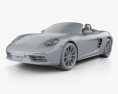 Porsche 718 Boxster S 2019 3D模型 clay render