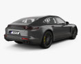 Porsche Panamera Turbo 2020 3D模型 后视图