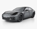 Porsche Panamera 4 E-Hybrid 2020 3D-Modell wire render