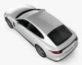 Porsche Panamera 4 E-混合動力 2020 3D模型 顶视图