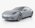 Porsche Panamera 4 E-ハイブリッ 2020 3Dモデル clay render
