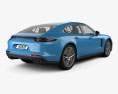 Porsche Panamera 4S 2020 3D模型 后视图