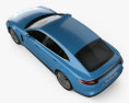 Porsche Panamera 4S 2020 Modello 3D vista dall'alto