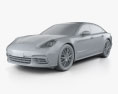 Porsche Panamera 4S 2020 3D-Modell clay render