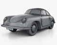 Porsche 356 Coupe 1948 3D модель wire render