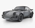Porsche 911 Turbo (930) 1974 3D 모델  wire render