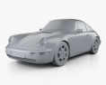 Porsche 911 Carrera 4 Coupe (964) 1992 Modello 3D clay render